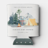 Rustikale Pine Woods Camping Mountain Baby Dusche Dosenkühler (Rückseite)