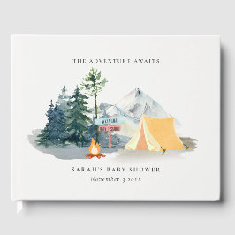 Rustikale Pine Woods Camping Mountain Baby Dusche Gästebuch