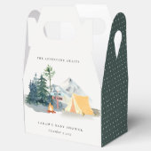 Rustikale Pine Woods Camping Mountain Baby Dusche Geschenkschachtel (Geöffnet)