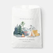 Rustikale Pine Woods Camping Mountain Baby Dusche Geschenktütchen (Vorderseite)