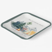 Rustikale Pine Woods Camping Mountain Baby Dusche Pappteller (Gewinkelt)