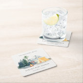 Rustikale Pine Woods Camping Mountain Baby Dusche Rechteckiger Pappuntersetzer (Vor Ort)