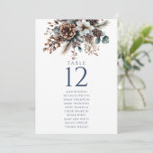 Rustikale Pinecone Tischnummer Sitzplan (Stehend Vorderseite)