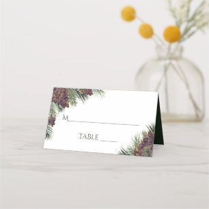 Rustikale Pinecones Elegantes Hochzeitstil Platzkarte