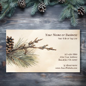 Rustikale Pinecones | Kiefernholz Visitenkarte