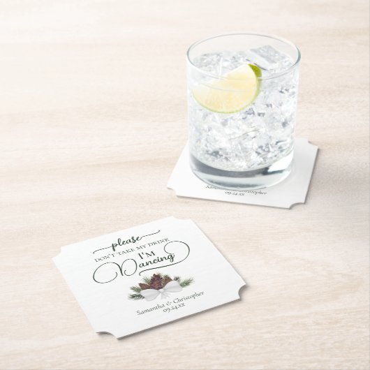 Rustikale Pinecones nehmen meine Trinkehe nicht ei Untersetzer (Vor Ort)