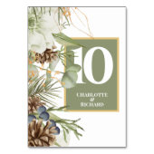 Rustikale Pinecones Tischnummern (Rückseite)