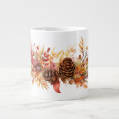 Rustikale Pinecones und fierige Herbstleaves Jumbo-Tasse (Vorderseite)