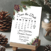 Rustikale Pinecones Wintergarten Hochzeit Save The Date