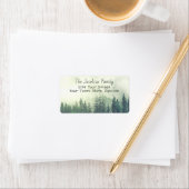 Rustikale Pines Foggy Mountain Rücksendeadresse Adressaufkleber (Insitu)