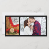 Rustikale Pines Red Lace Woods Wedding retten das  Save The Date (Vorderseite)
