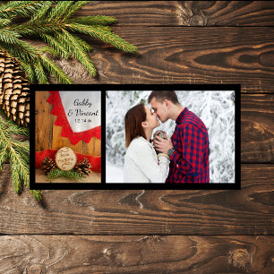 Rustikale Pines Red Lace Woods Wedding retten das Save The Date