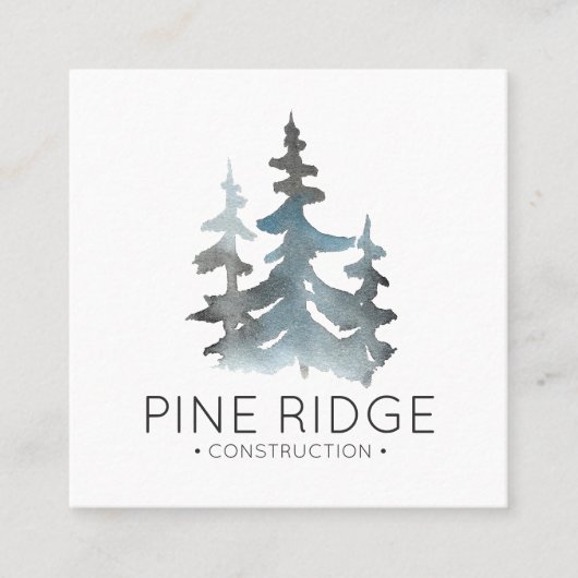 Rustikale Pines | Square-Visitenkarte Quadratische Visitenkarte (Vorderseite)