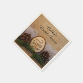 Rustikale Pines Woodland Brautparty Paper Napkins Serviette (Ecke)