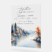 Rustikale Pinienbäume Acrylschild (Winkel)