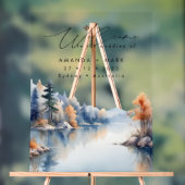 Rustikale Pinienbäume Acrylschild (Neutral)