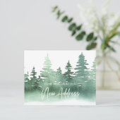 Rustikale Pinienbäume ändern Adresse Postkarte (Stehend Vorderseite)