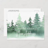 Rustikale Pinienbäume ändern Adresse Postkarte (Vorne/Hinten)