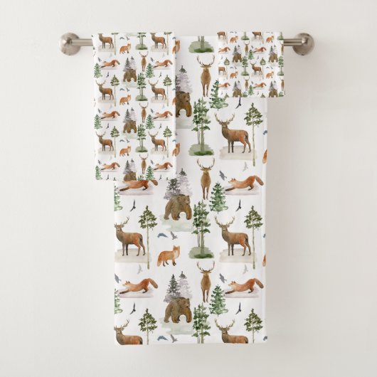 Rustikale Pinienbäume Badhandtuch Set (Insitu)