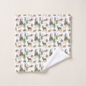 Rustikale Pinienbäume Badhandtuch Set (Waschlappen)