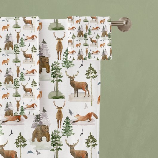 Rustikale Pinienbäume Badhandtuch Set