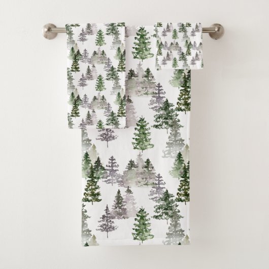 Rustikale Pinienbäume Badhandtuch Set (Insitu)