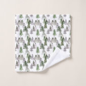 Rustikale Pinienbäume Badhandtuch Set (Waschlappen)