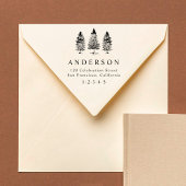 Rustikale Pinienbäume, benutzerdefinierte Rücksend Gummistempel