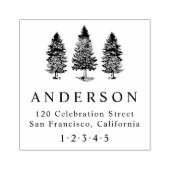 Rustikale Pinienbäume, benutzerdefinierte Rücksend Gummistempel (Prägung)