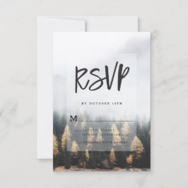 Rustikale Pinienbäume fallen Walddesign RSVP Karte