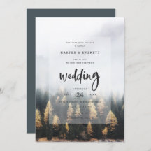 Rustikale Pinienbäume fallen Wälder Hochzeit