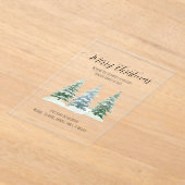 Rustikale Pinienbäume Frohe Weihnachtskarte Acryleinladungen (Ablage )