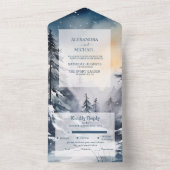 Rustikale Pinienbäume Hochzeit All In One Einladung (Innen Boden)