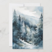 Rustikale Pinienbäume Hochzeit Save The Date (Rückseite)