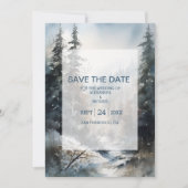Rustikale Pinienbäume Hochzeit Save The Date (Vorderseite)