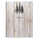 Rustikale Pinienbäume Holz einfaches Land Notizblock (Vorderseite)