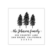 Rustikale Pinienbäume - Rücksendeadresse der Eigen Gummistempel (Prägung)