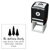 Rustikale Pinienbäume Rücksendeadresse Permastempel (Beispiel)
