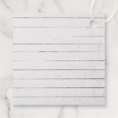 Rustikale Pinienbäume Schnee Weihnachtsgeschenk Ta Geschenkanhänger (Rückseite)