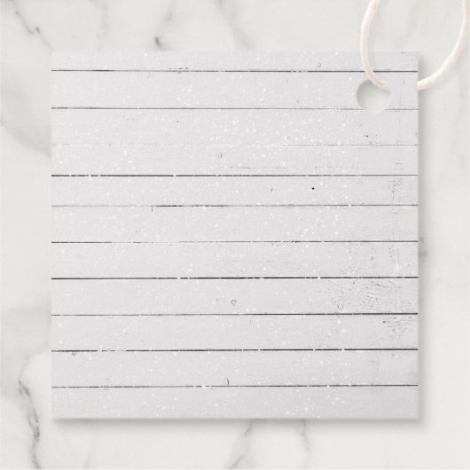 Rustikale Pinienbäume Schnee Weihnachtsgeschenk Ta Geschenkanhänger (Rückseite)