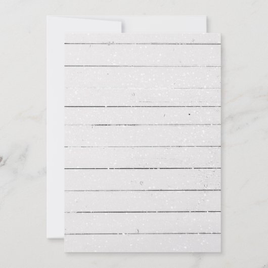 Rustikale Pinienbäume Schnee Weihnachtskarten (Rückseite)