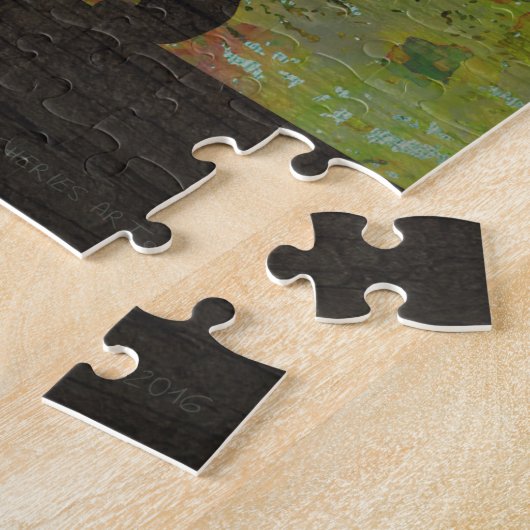 Rustikale Pinienbäume und Bären Puzzle (Seite)