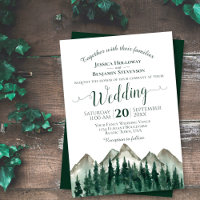 Rustikale Pinienbäume und Berge Hochzeiten