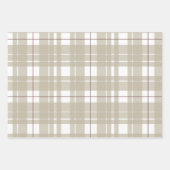 Rustikale Pinienbäume und Karierte Weihnachten Geschenkpapier Set (Vorderseite 2)