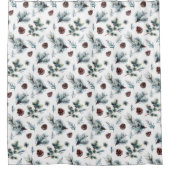 Rustikale Pinienbäume und Kiefernbäume | Duschvorhang (Vorderseite)