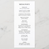 Rustikale Pinienbäume Waldfest Programm (Rückseite)