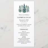 Rustikale Pinienbäume Waldfest Programm (Vorderseite)