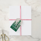 Rustikale Pinienbäume Weihnachten Geschenkanhänger (Mit Garn)