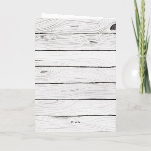 Rustikale Pinienbäume zum Geburtstag glücklich Karte (Rückseite)