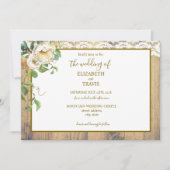 Rustikale Pinienhochzeit Einladung (Vorderseite)